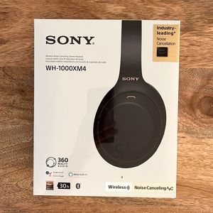 NIB SONY WH-1000XM4 NOISE-CANCELING WIRELESS HEADPHONES - unopened, sealed
